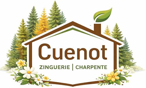 Logo de cuenot zinguerie charpente entre bourgoin jallieu et vienne.